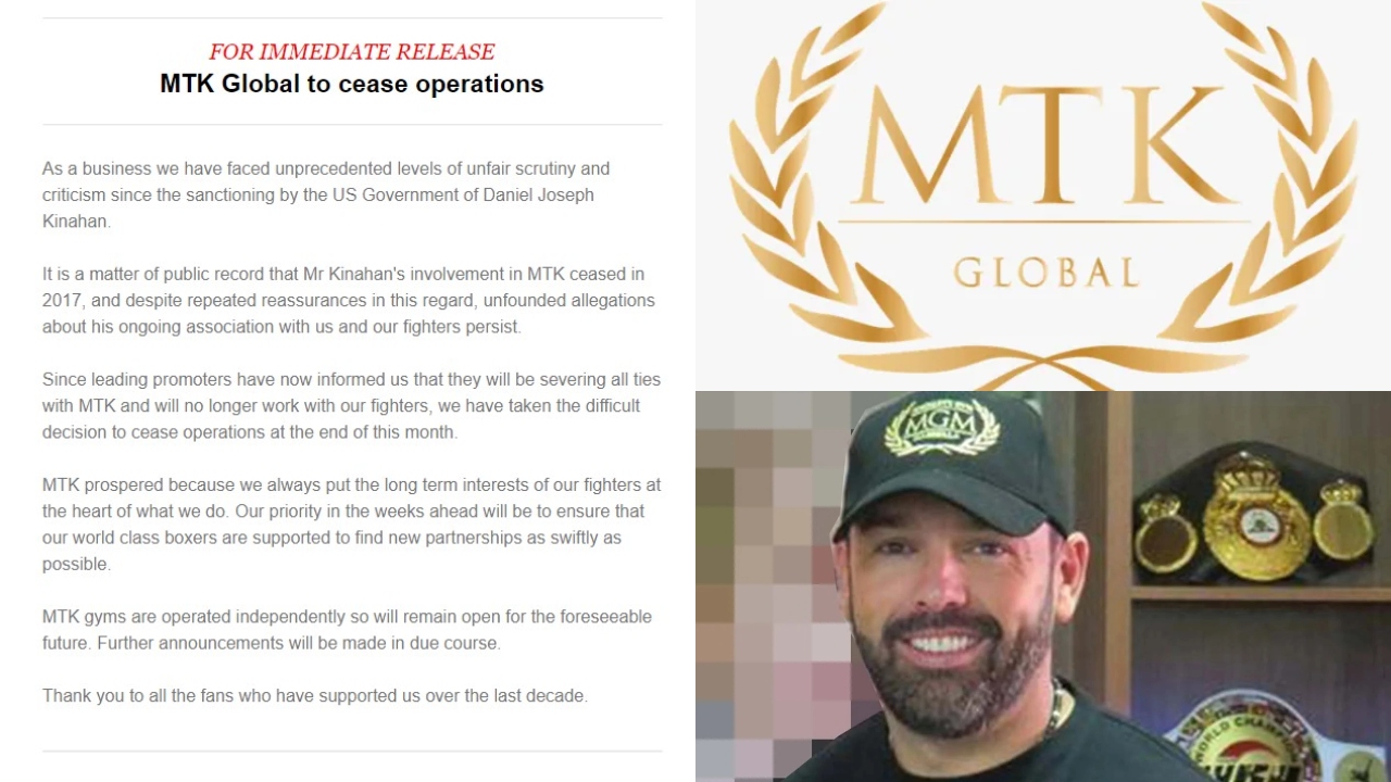 MTK Global Shuts Down Behind Daniel Kinahan Scandal